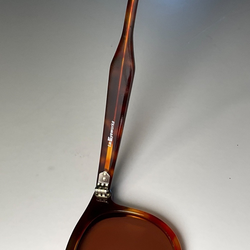 L.A. Eyeworks Vtg Sunglasses 123 104 Round Tortoiseshell Brown Frames Only - Picture 8 of 13